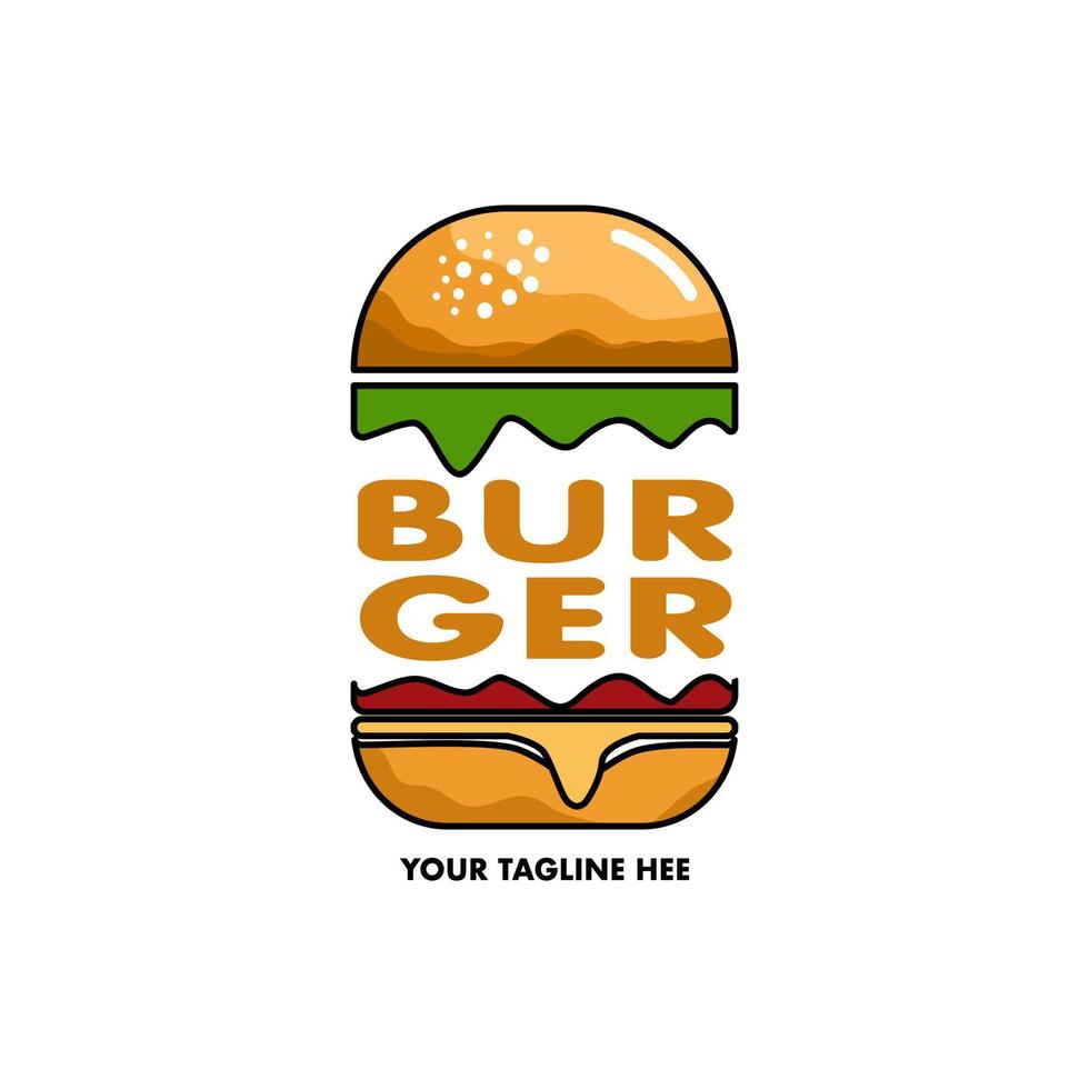 hamburger logo, illustratie snel voedsel logo, embleem, label. hamburger wijnoogst ontwerp - bedrijf hamburger vector