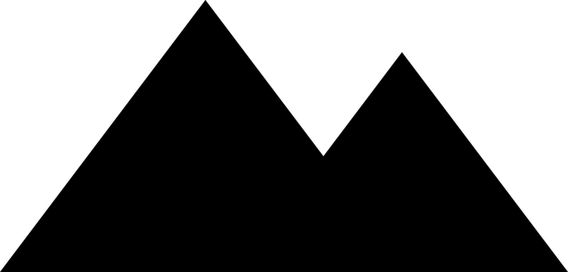bergen silhouet in de het formulier van driehoeken. vector