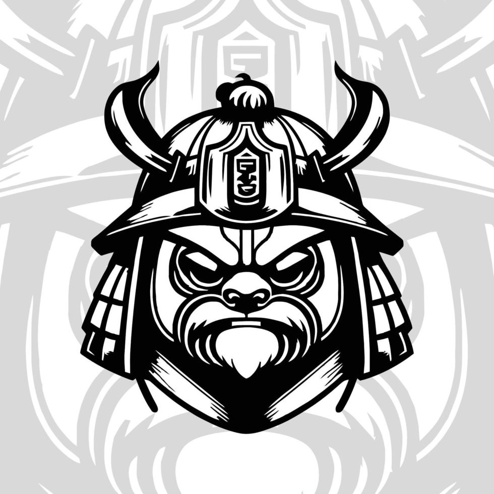 panda krijger mascotte esport logo ontwerp, e-sport logo ontwerp, illustratie vector kunst embleem, hoog kwaliteit ontwerp, zwart en wit logo ontwerp