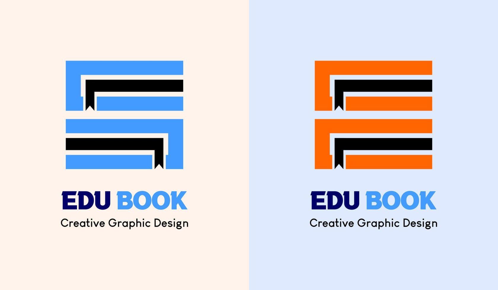 logo symbool voor onderwijs. de icoon van twee boeken in de vorm van de brief s en de icoon van twee boeken in de vorm van de brief e. onderwijs vector logo sjabloon.