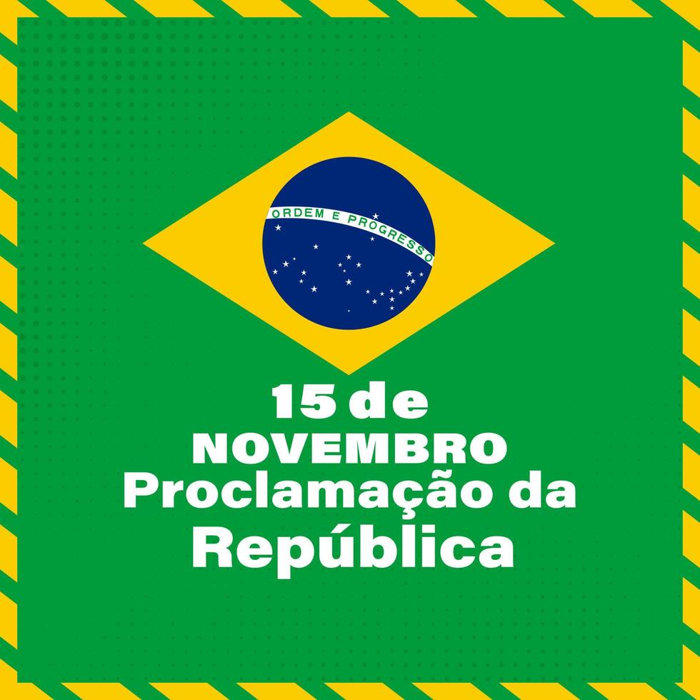 november 15, proclamatie van de republiek. groet kaart, poster, banier concept sjabloon. vector