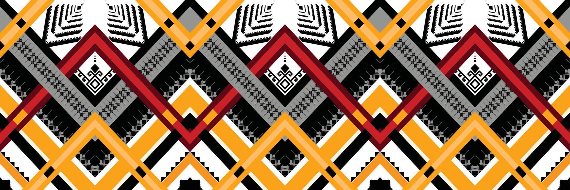 etnisch meetkundig patroon vector. inheems Afrikaanse Amerikaans Mexicaans Indonesië aztec motief en Boheems patroon elementen. ontworpen voor achtergrond, behang,print, inpakken,tegel, batik.vector aztec motief vector