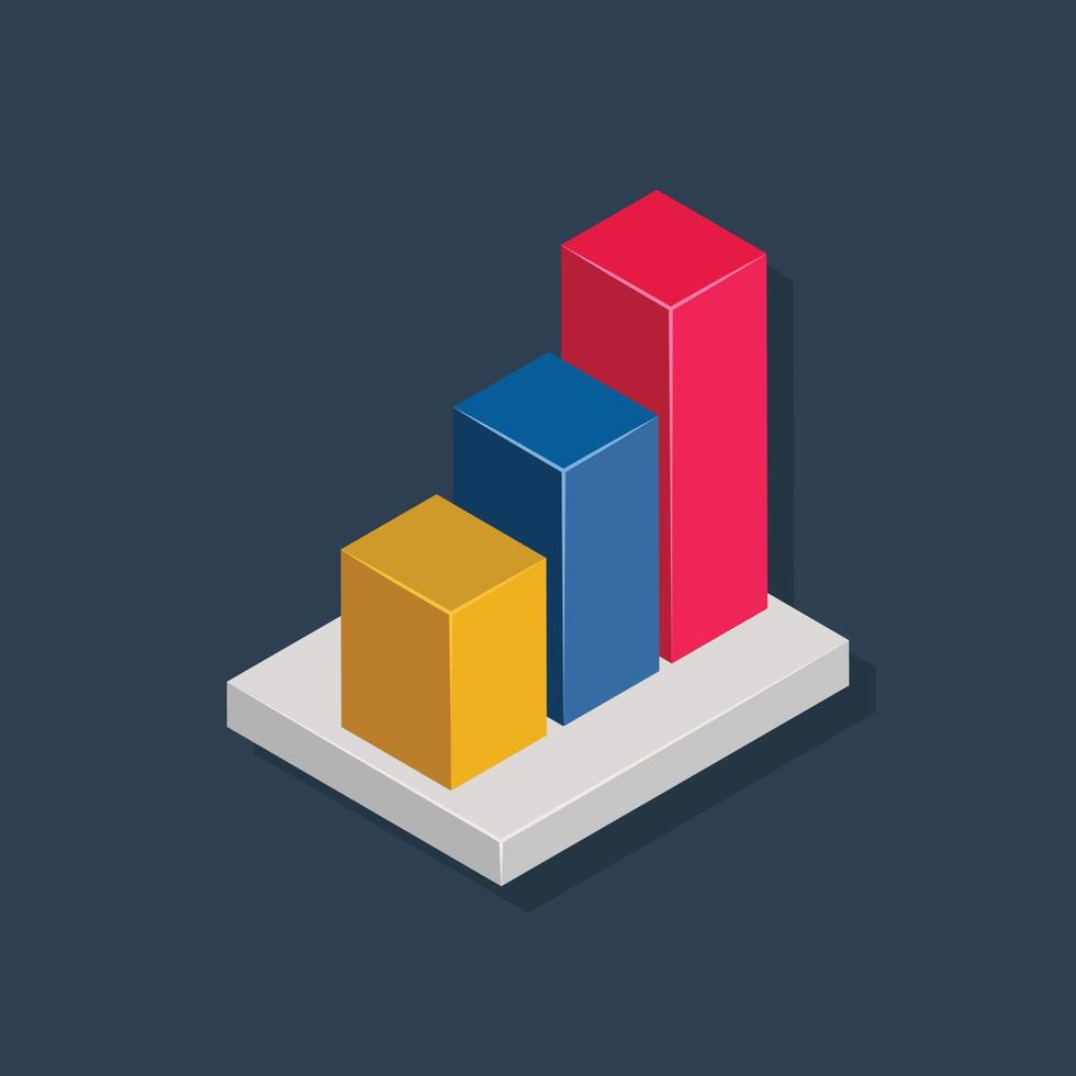 tabel - isometrische 3d illustratie. vector