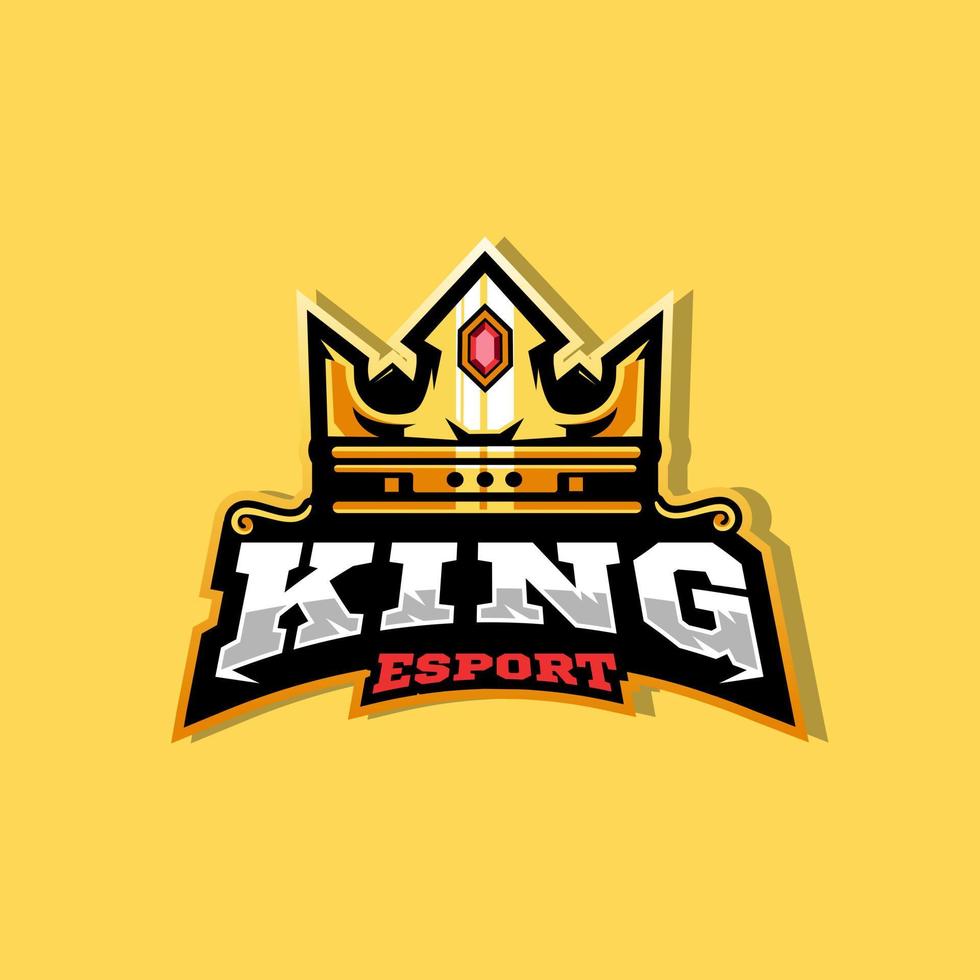 koning esport logo ontwerp vector met modern illustratie concept stijl voor insigne, embleem en t-shirt afdrukken.