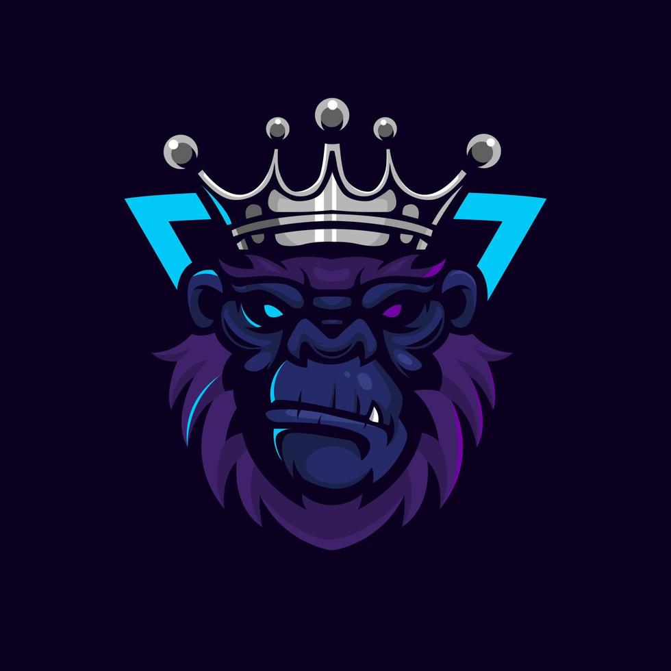 koning Kong mascotte logo ontwerp illustratie vector
