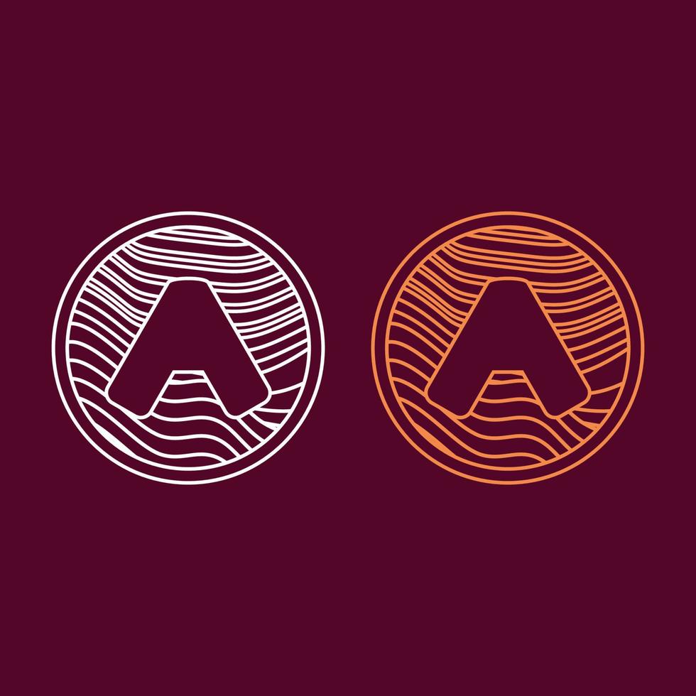 belettering een voor logo met abstract stijl vector
