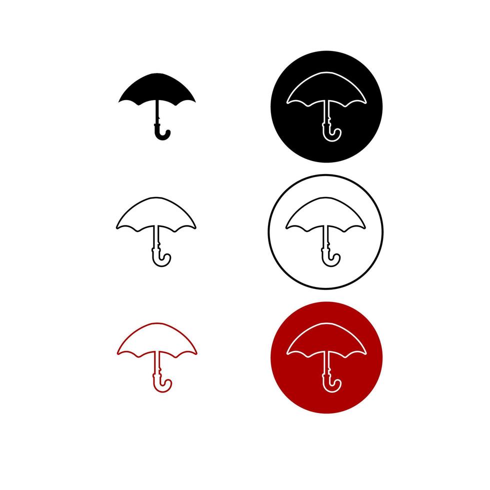 paraplu icoon voor logo of symbool vector