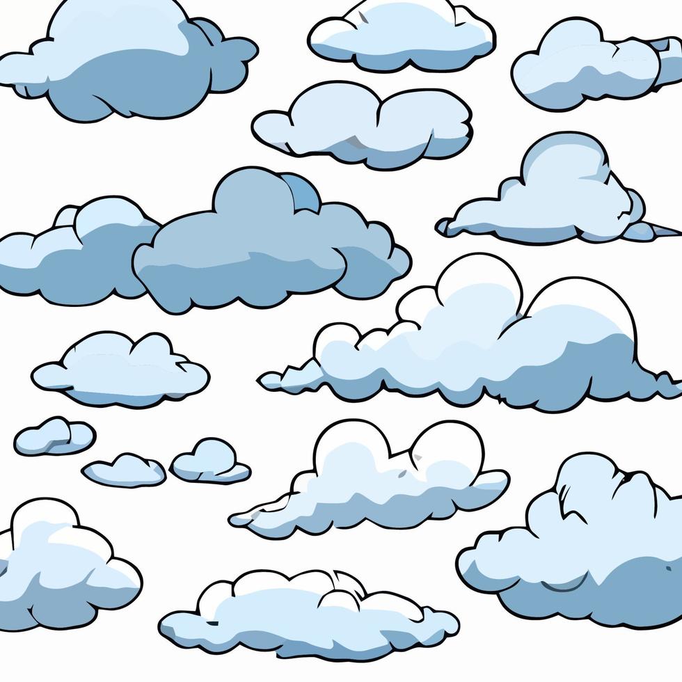 vector wolken verzameling wolk reeks icoon