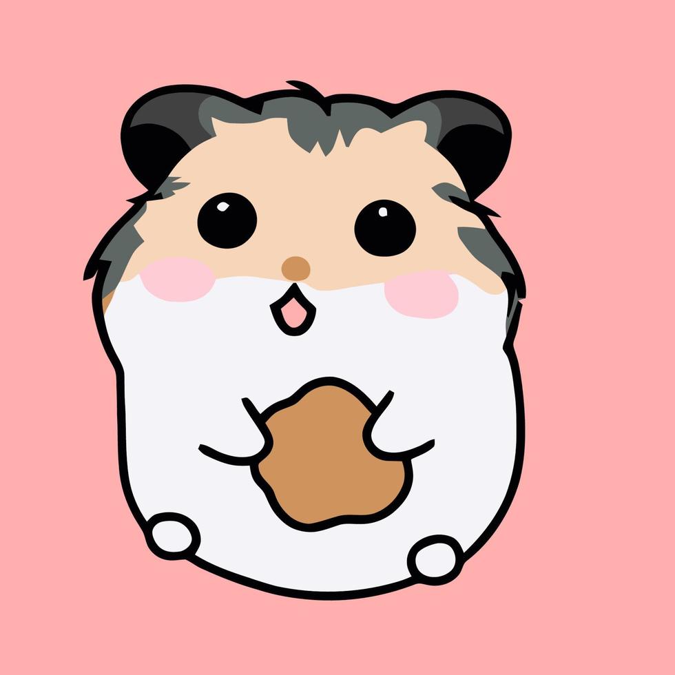 schattig hamster illustratie hamster kawaii chibi vector tekening stijl hamster tekenfilm