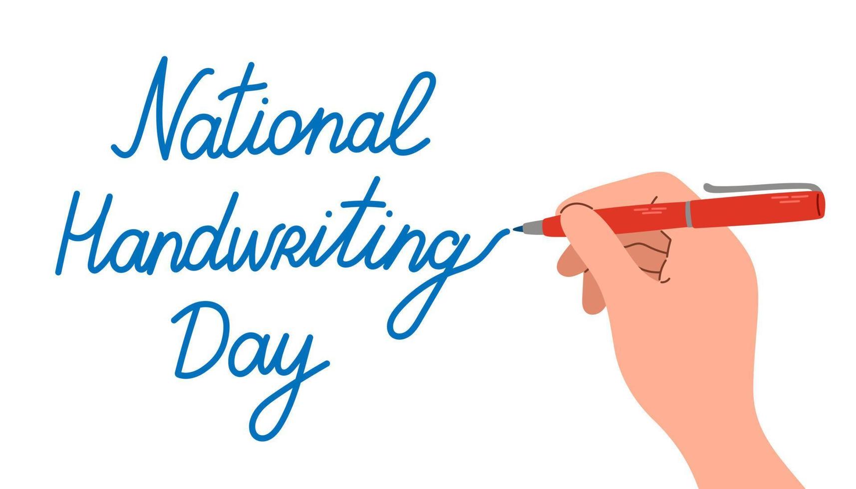 nationaal handschrift dag banier ontwerp illustratie. vector illustratie