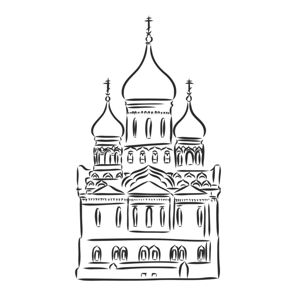 orthodox kerk vector schetsen