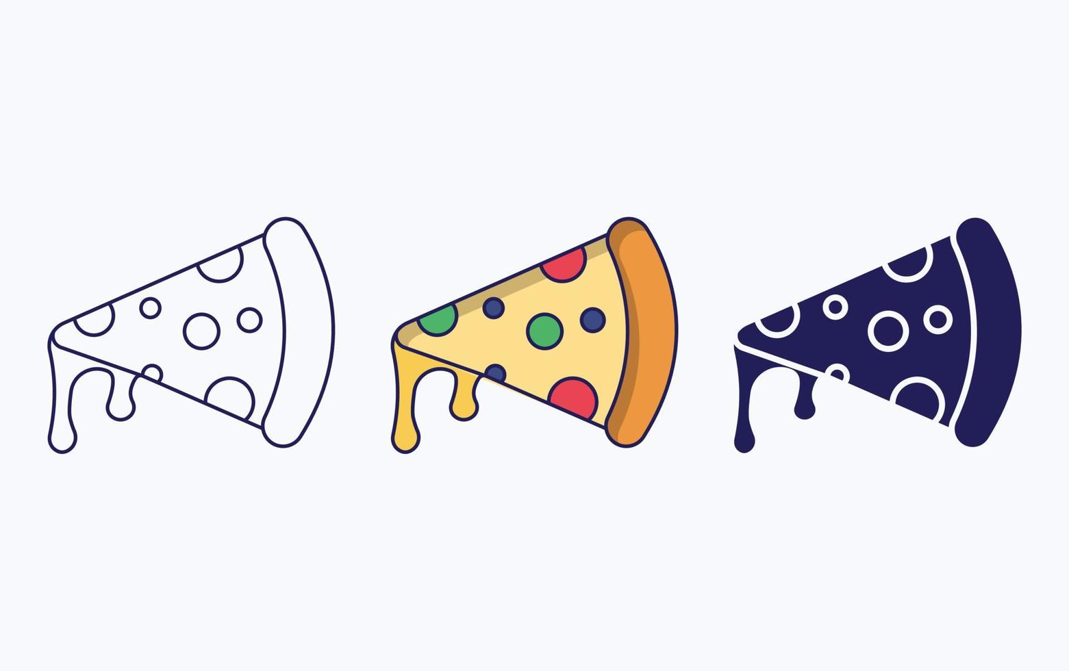 pizza slice pictogram vector