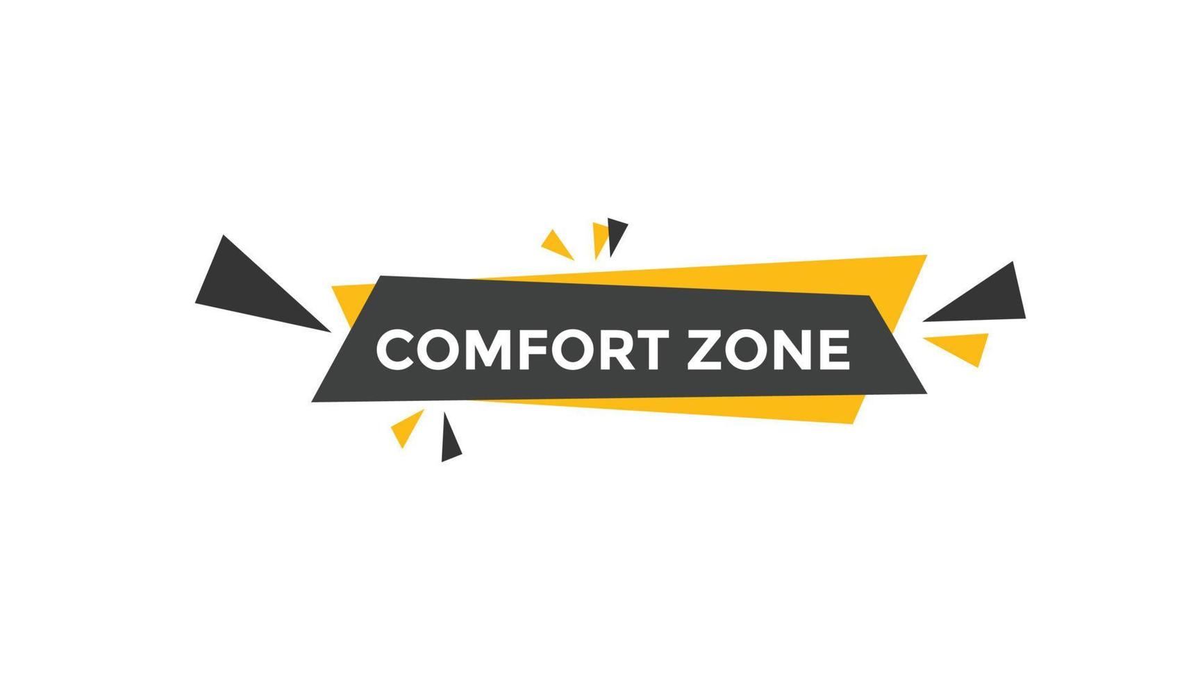comfort zone knop web banier Sjablonen. vector illustratie