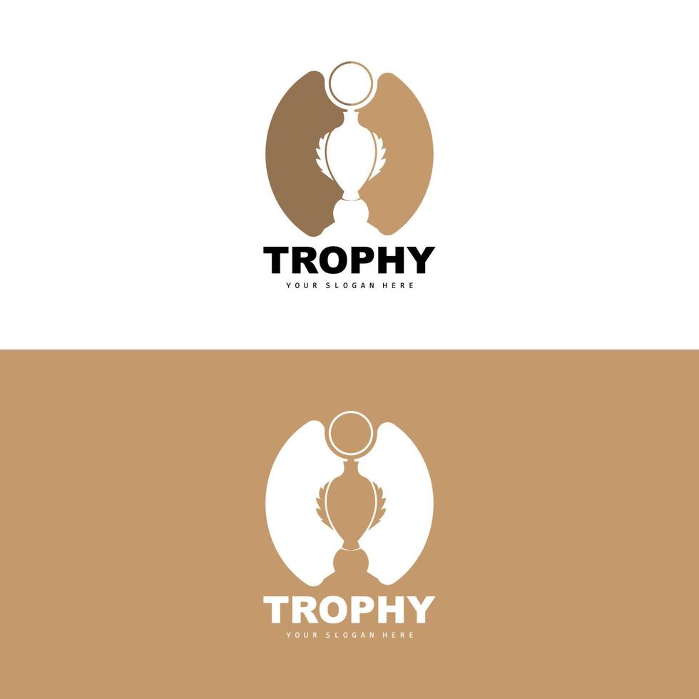 kampioenschap trofee logo, kampioen prijs winnaar trofee ontwerp, vector icoon sjabloon