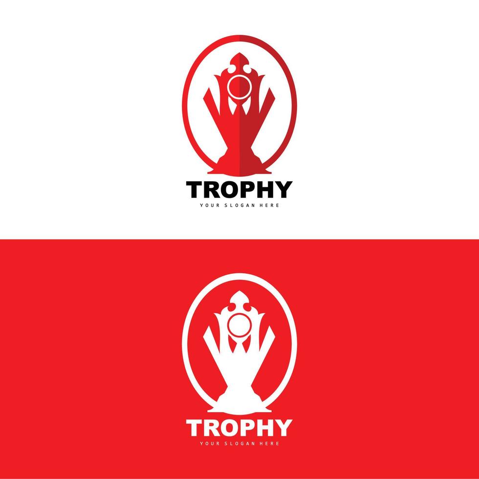 kampioenschap trofee logo, kampioen prijs winnaar trofee ontwerp, vector icoon sjabloon