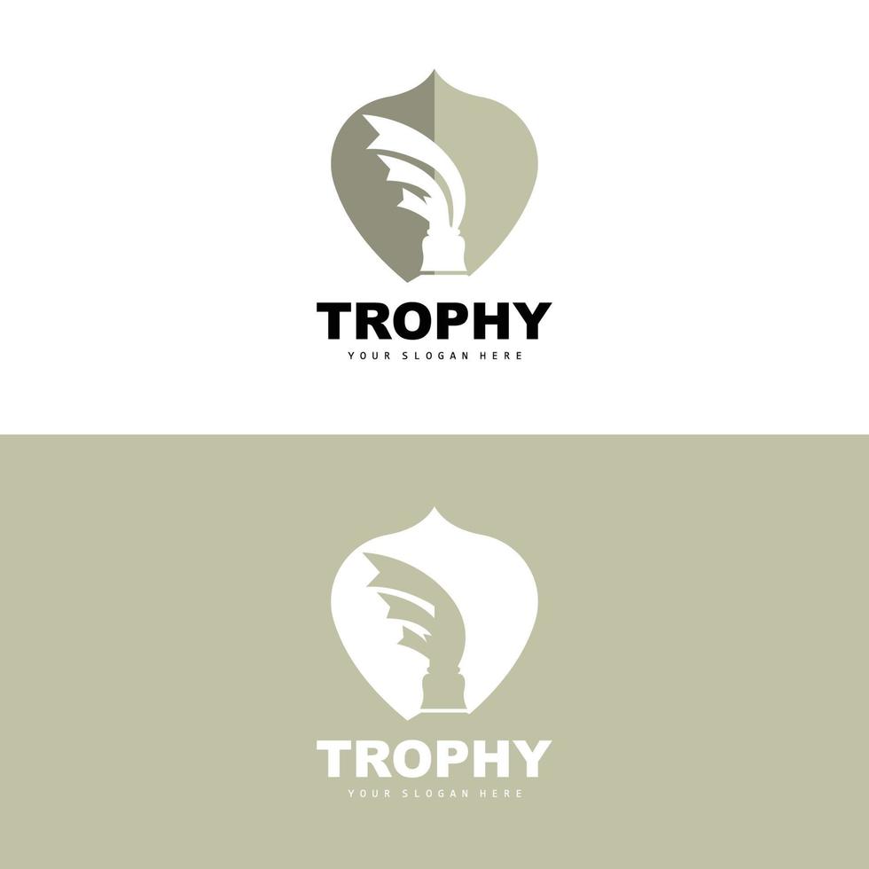 kampioenschap trofee logo, kampioen prijs winnaar trofee ontwerp, vector icoon sjabloon