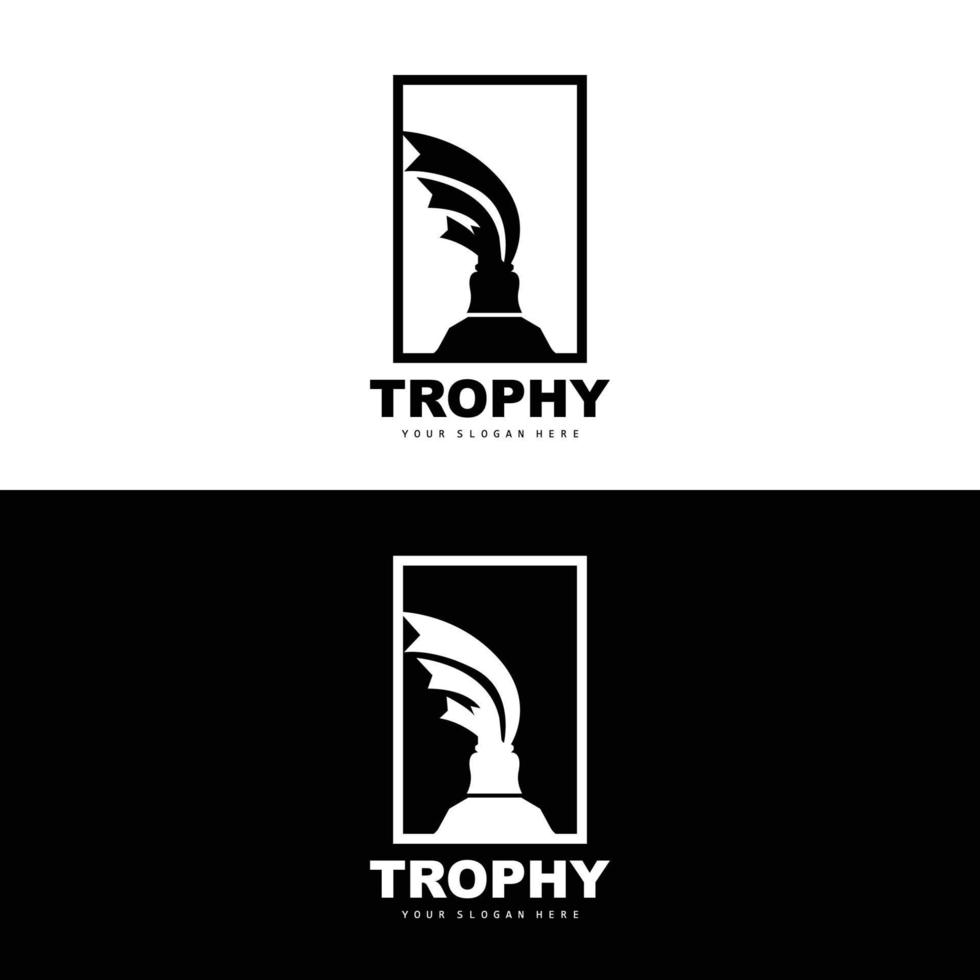 kampioenschap trofee logo, kampioen prijs winnaar trofee ontwerp, vector icoon sjabloon