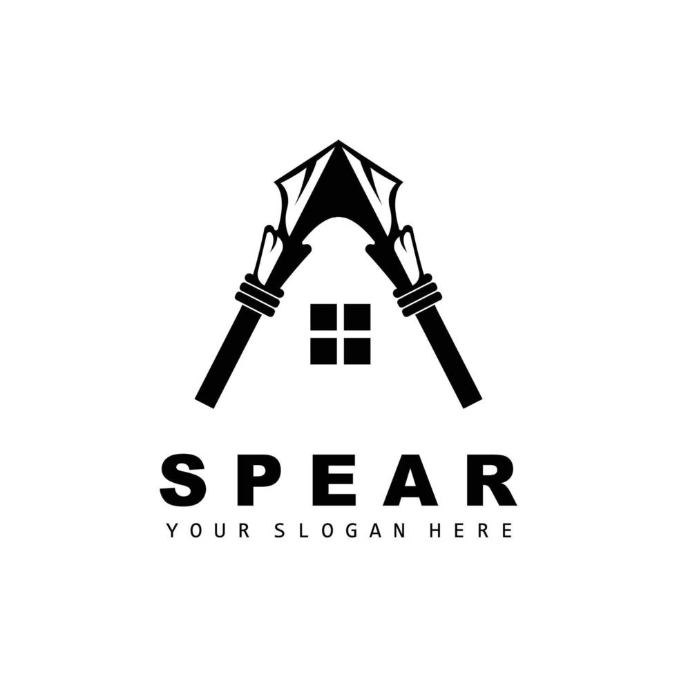 speer logo, jacht- uitrusting ontwerp, pijl oorlog wapen, Product merk vector