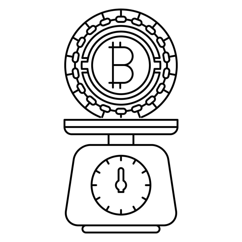bitcoin balans prijs icoon, geschikt voor een breed reeks van digitaal creatief projecten. vector