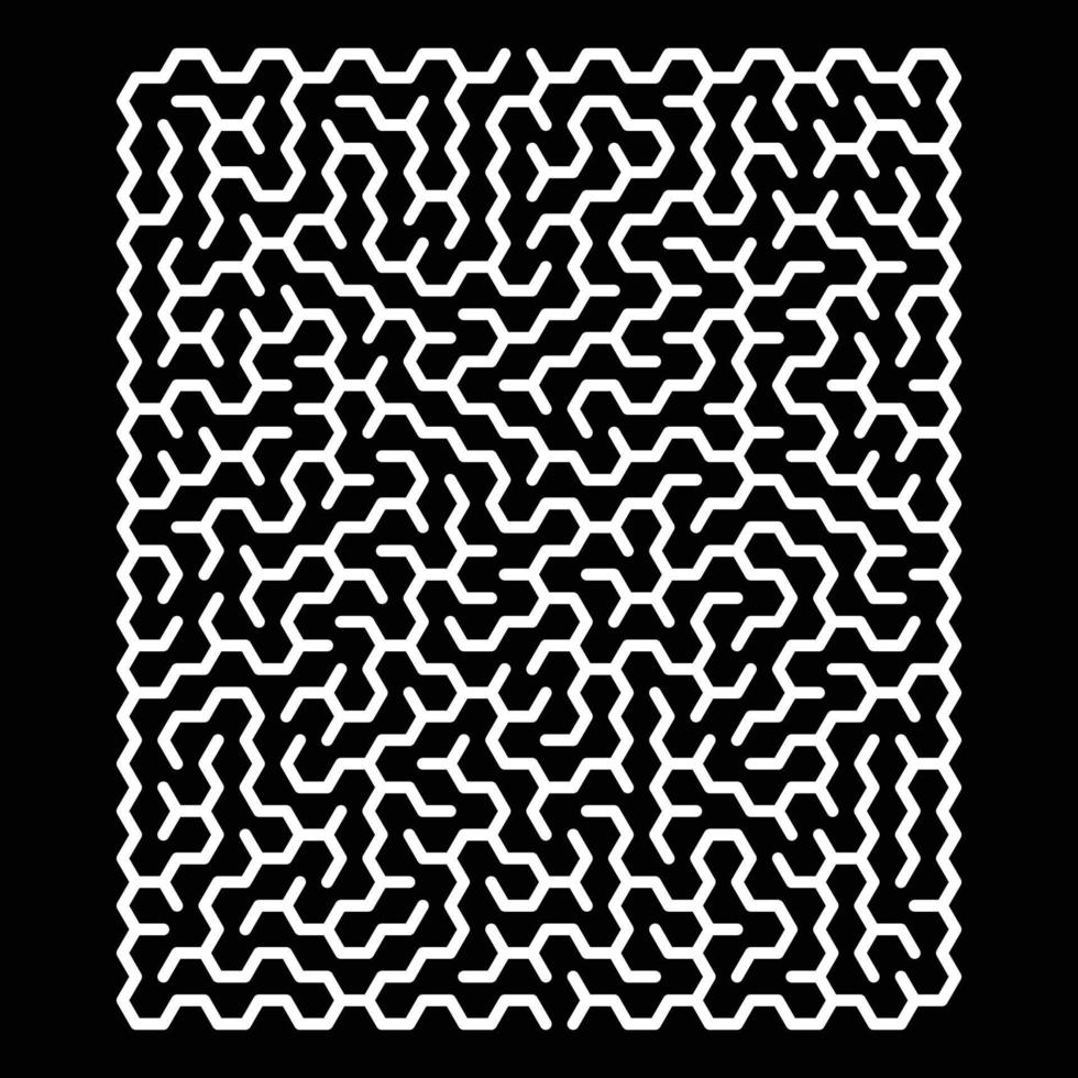 vector doolhof sjabloon. logica spel voor kinderen. geïsoleerd raadsel labyrint.