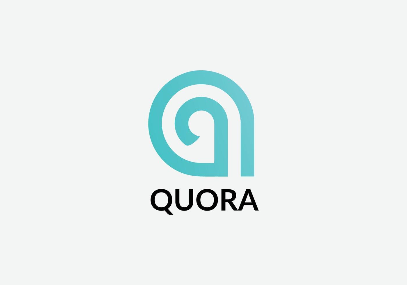 quora abstract q eerste modern brief logo ontwerp vector