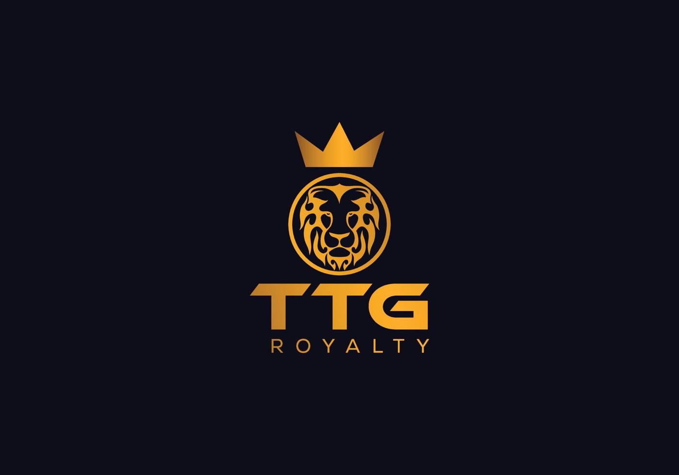 ttg abstract leeuw mascotte royalty logo ontwerp vector