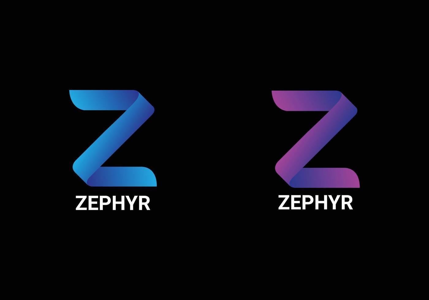 zwphyr abstract z brief modern lettertekens logo ontwerp vector