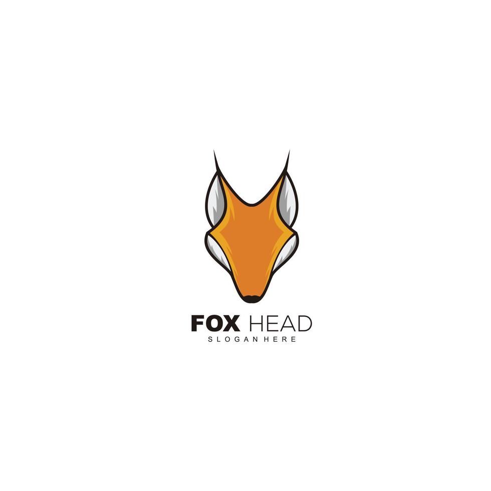 hoofd vos logo vector sjabloon illustratie ontwerp