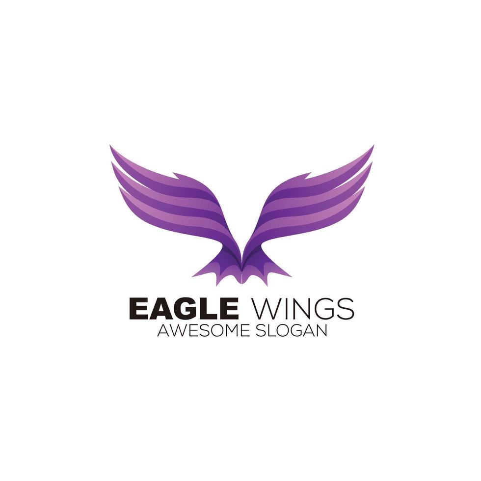 adelaar Vleugels ontwerp kleurrijk logo helling sjabloon vector