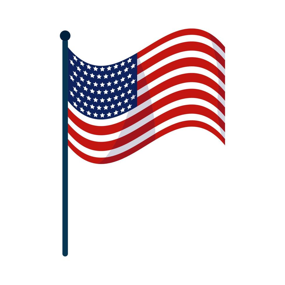 Amerikaanse vlag in paal vector