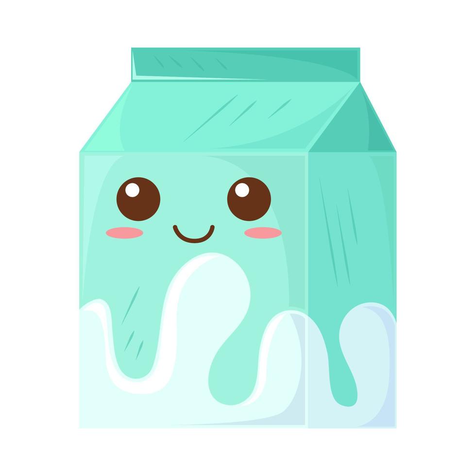 melk doos kawaii vector