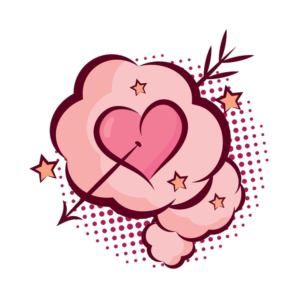 hart wolken liefde valentijnsdag dag vector