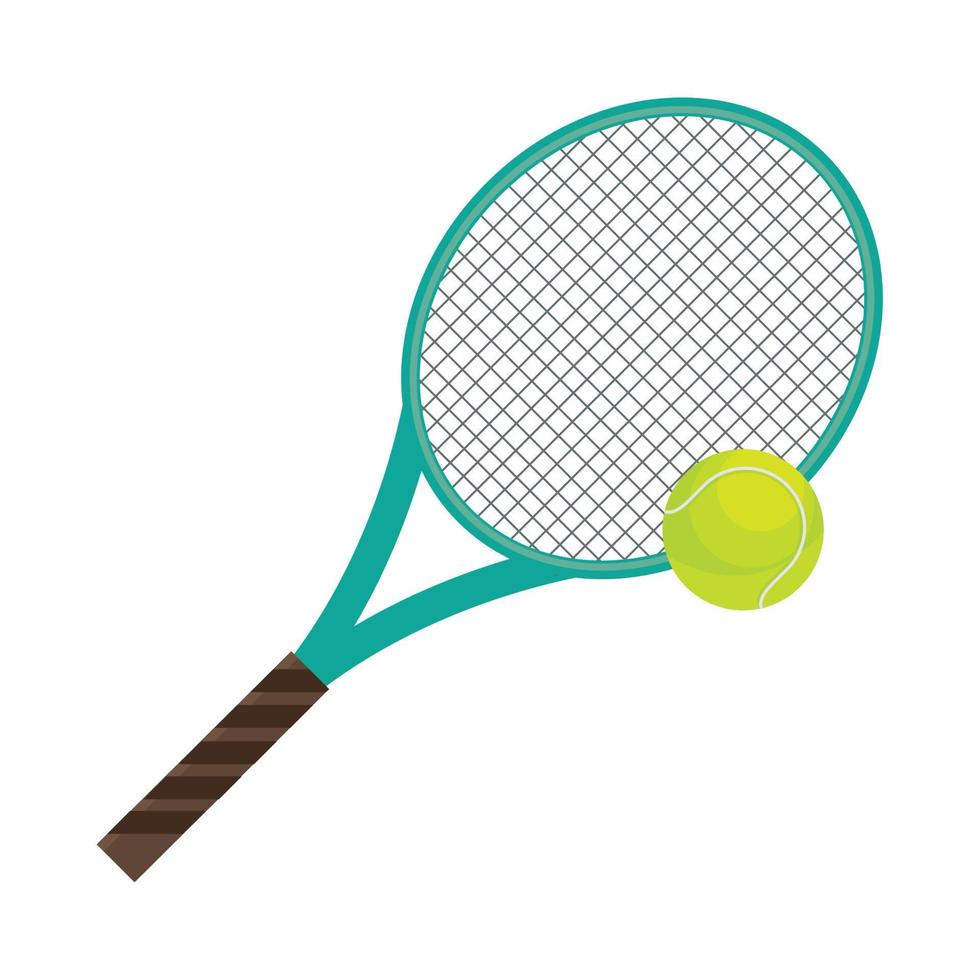 tennis bal racket sport- vector
