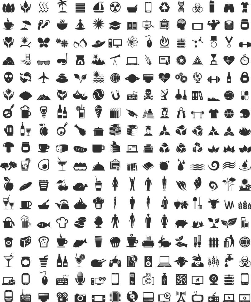verzameling van pictogrammen voor ontwerp. een vector illustratie