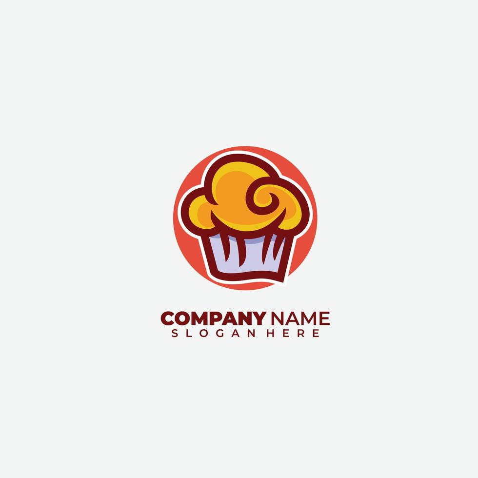taart icoon logo sjabloon ontwerp kleur vector
