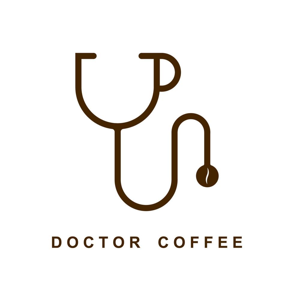 koffie Boon logo vector met leuze sjabloon