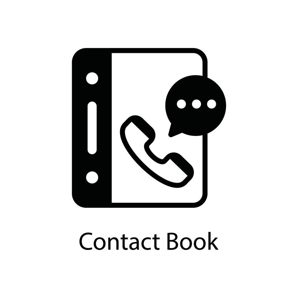 contact boek vector schets bedrijf en finanace stijl icoon. eps 10