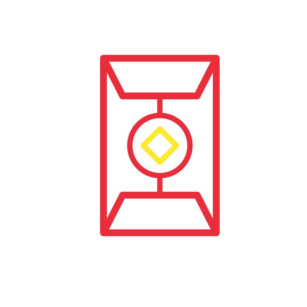 Chinese nieuw jaar envelop icoon ontwerp vector