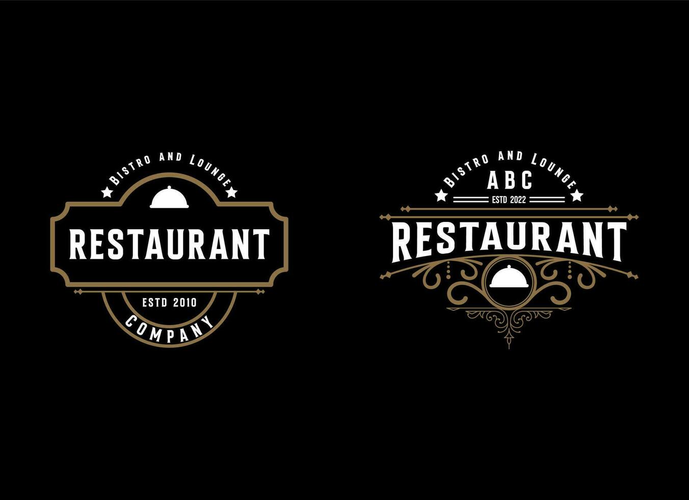 logo Sjablonen met gemonogrammeerd elementen en floreren ornamenten voor restaurants vector