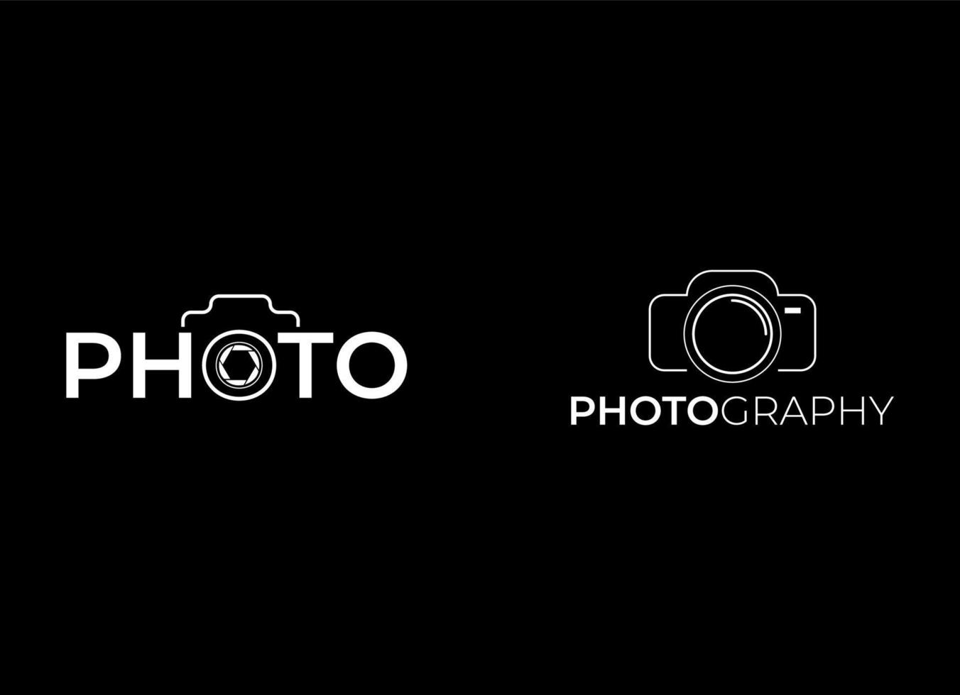 fotografie logo ontwerp sjabloon. minimalistische vector kenteken. foto studio