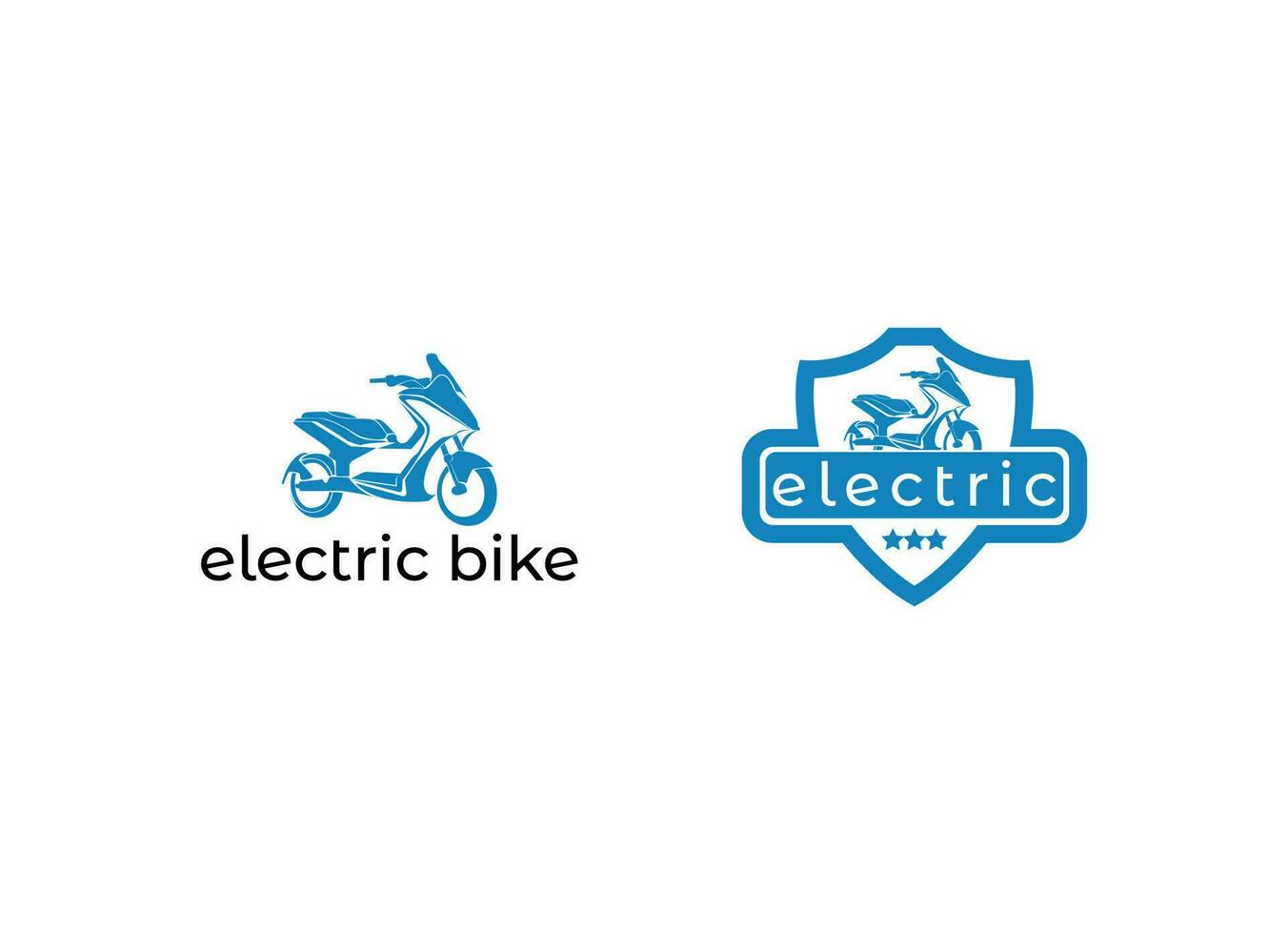 elektrisch fiets logo. elektrisch motorfiets logo ontwerp. vector