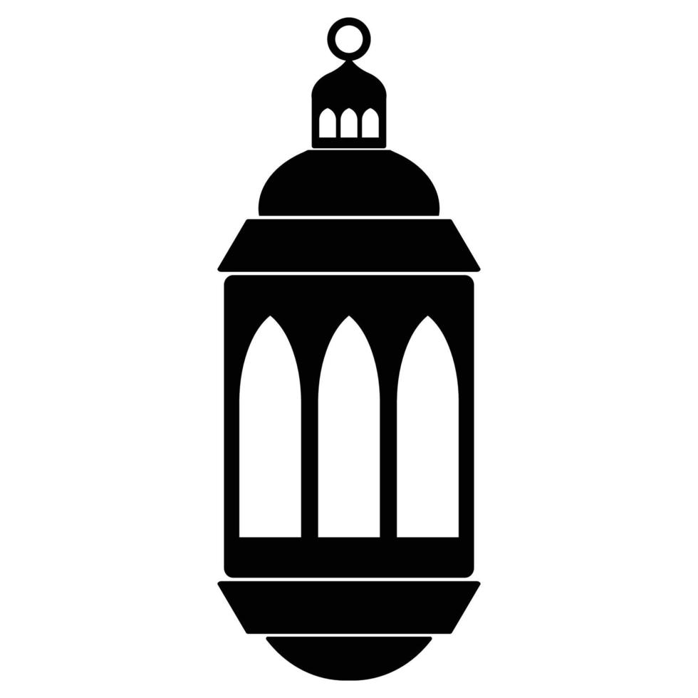 Ramadan lantaarn solide zwart icoon vector