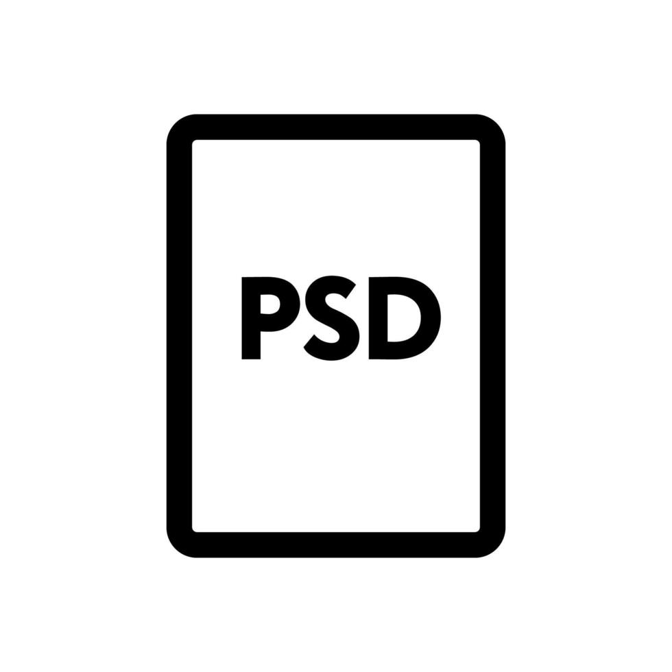 psd het dossier icoon lijn geïsoleerd Aan wit achtergrond. zwart vlak dun icoon Aan modern schets stijl. lineair symbool en bewerkbare hartinfarct. gemakkelijk en pixel perfect beroerte vector illustratie.