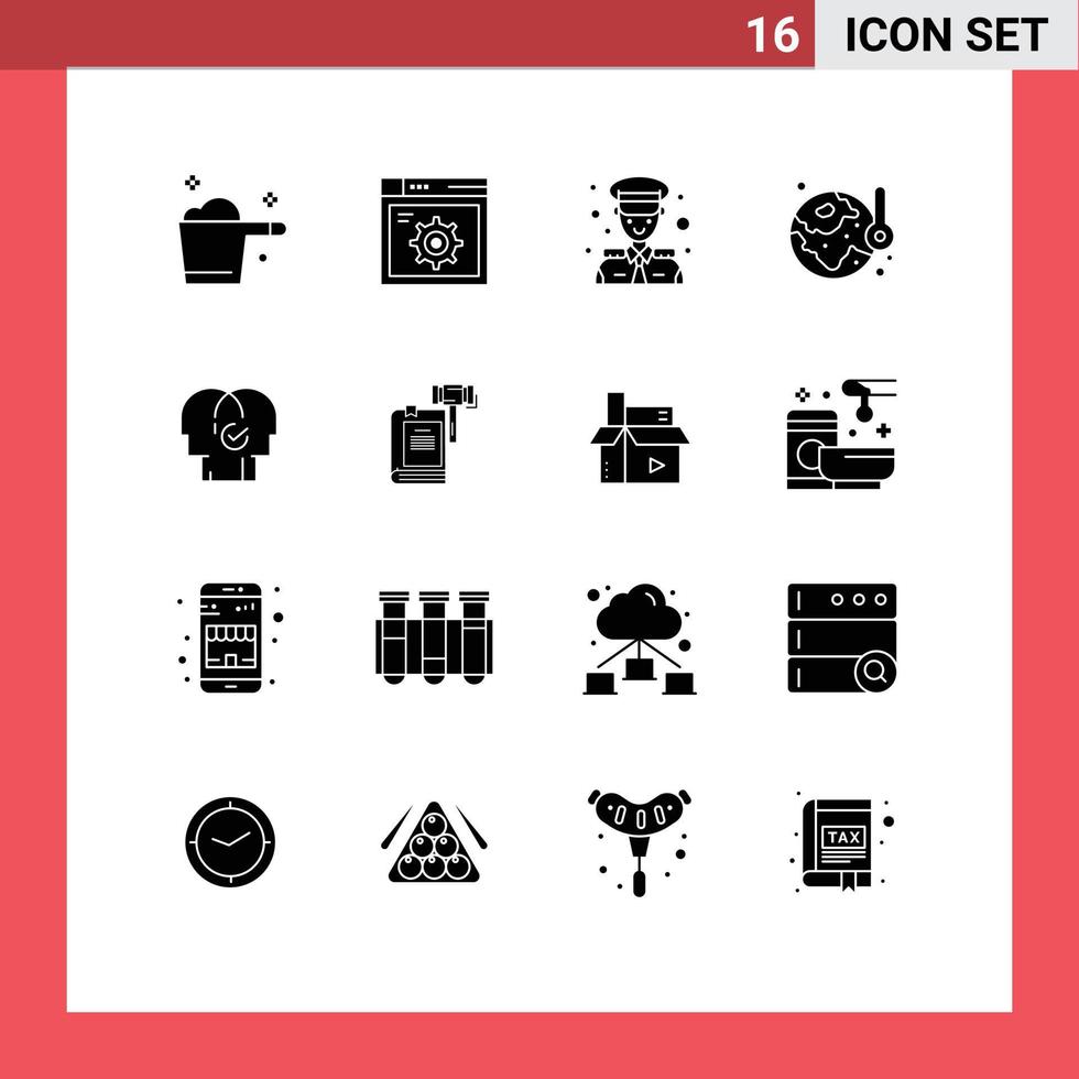 16 gebruiker koppel solide glyph pak van modern tekens en symbolen van bedrijf temperatuur gezagvoerder energie aarde dag bewerkbare vector ontwerp elementen