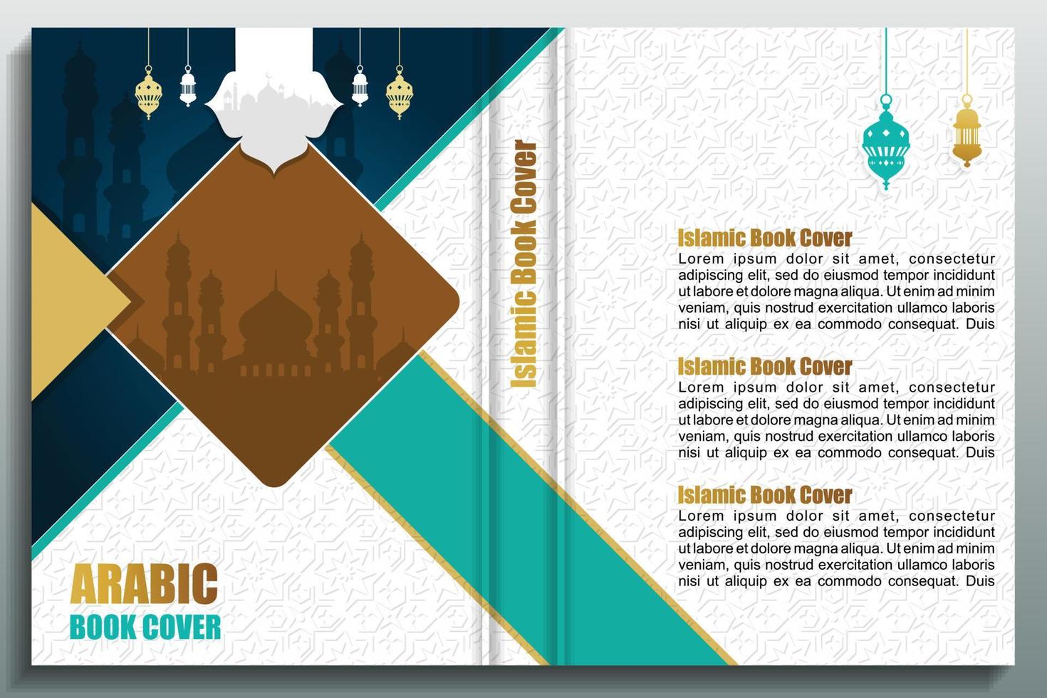 Arabisch Islamitisch stijl boek Hoes ontwerp vector