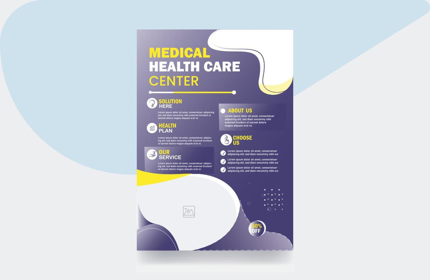 Gezondheid zorg medisch folder brochure ontwerp sjabloon vector