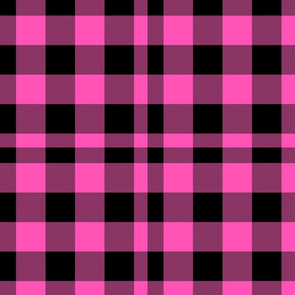 roze en zwart naadloos plaid patroon vector