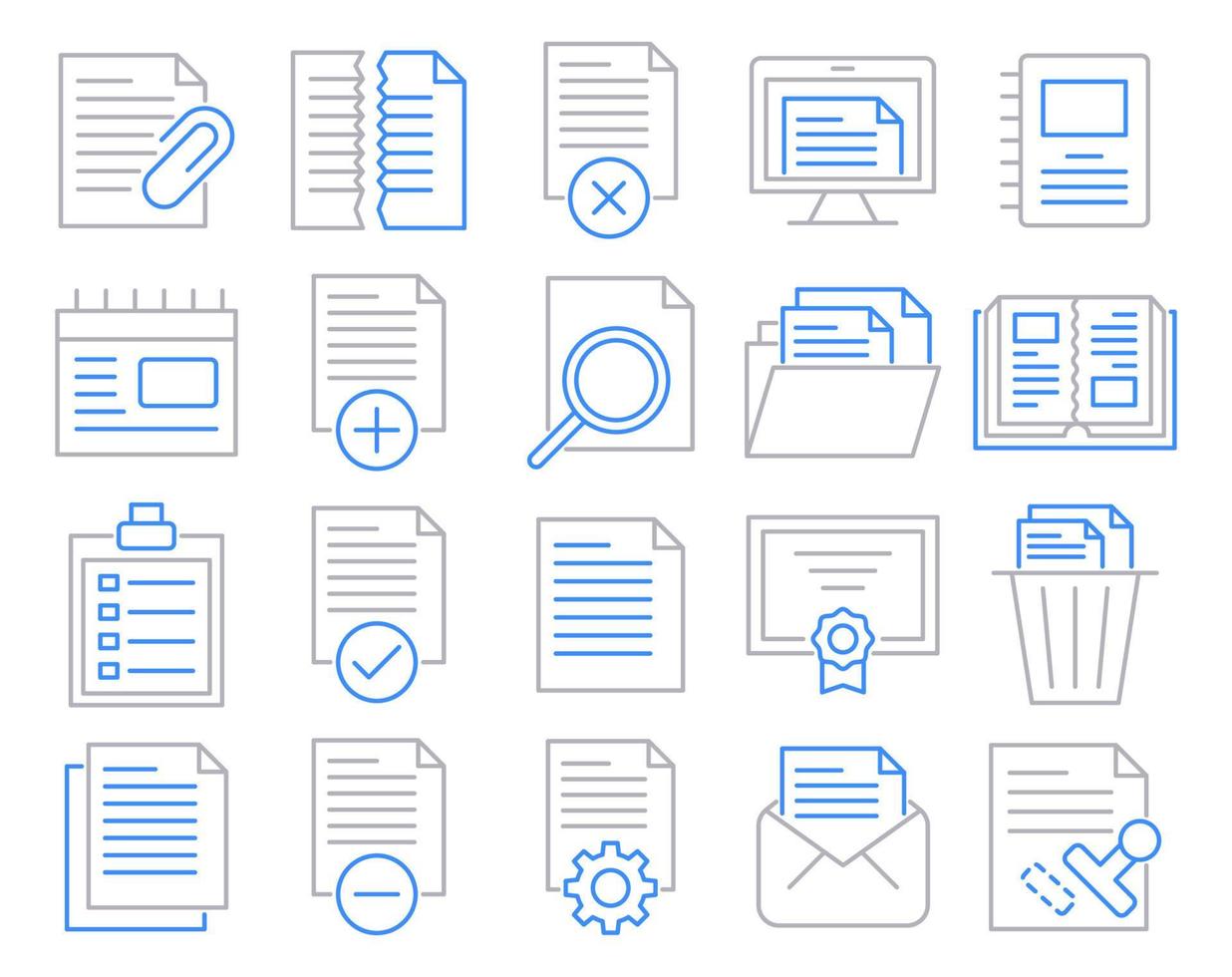 documenten pictogrammen, geschikt voor een breed reeks van digitaal creatief projecten. vector