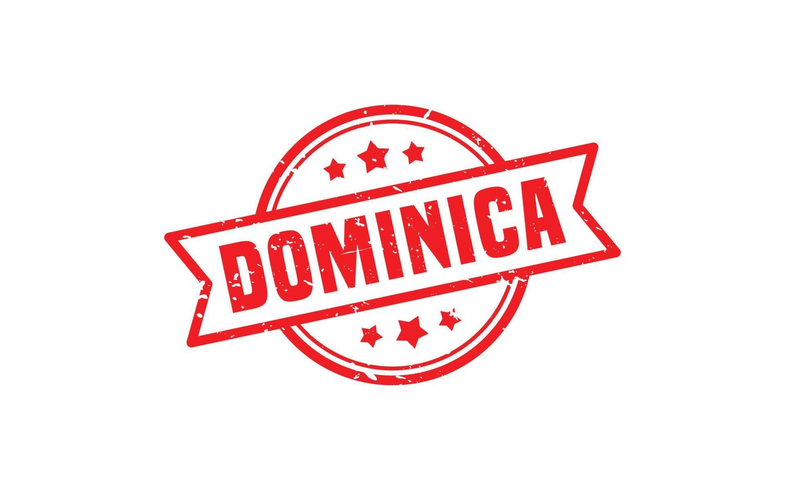 dominica postzegel rubber met grunge stijl Aan wit achtergrond vector