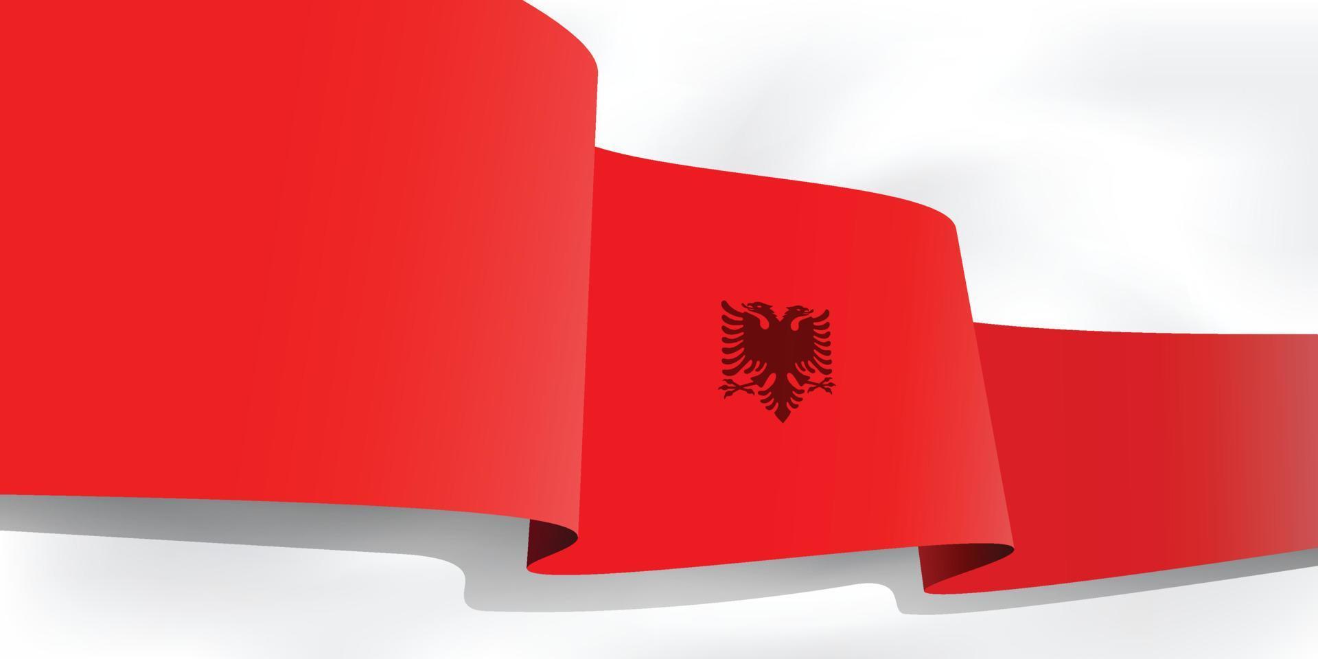 vlag van Albanië , naar herdenken de groot dag in de land van Albanië of wereld vector